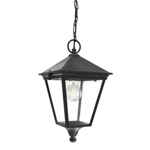 Elstead Lighting - T8-BLACK - Norlys Outdoor Hanging from the Turin range. Turin 1 Light Chain Lantern - Black Product Code = T8-BLACK