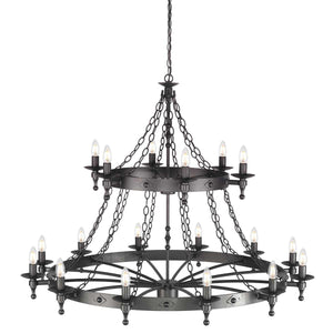 Elstead Lighting - WR18-GRAPHITE - Elstead Lighting Chandelier from the Warwick range. Warwick 18 Light Chandelier Product Code = WR18-GRAPHITE