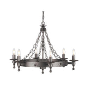 Elstead Lighting - WR6-GRAPHITE - Elstead Lighting Chandelier from the Warwick range. Warwick 6 Light Chandelier Product Code = WR6-GRAPHITE