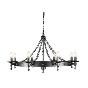 Elstead Lighting - WR8-GRAPHITE - Elstead Lighting Chandelier from the Warwick range. Warwick 8 Light Chandelier Product Code = WR8-GRAPHITE