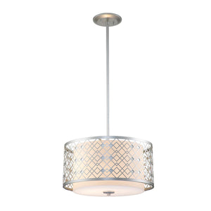 Elstead Lighting - ZIGGY-2P-M-LS - Elstead Lighting Pendant from the Ziggy range. Ziggy 2lt Medium Pendant - Lacquered Silver Product Code = ZIGGY-2P-M-LS