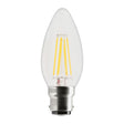 GE Lighting - FL-CP-LCND4BCCVWW GE - GE Lighting GE LED Candle 4W BC B22d Bayonet Cap Clear Very Warm White