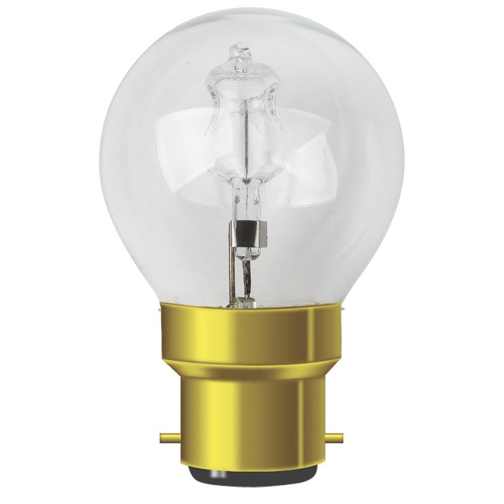 Girard Sudron - FL-CP-H28RND45BCC SUD - Girard Sudron 240V Eco Halogen Golf Ball 28W (40W) BC B22d Bayonet Cap 2750K Clear Girard Sudron