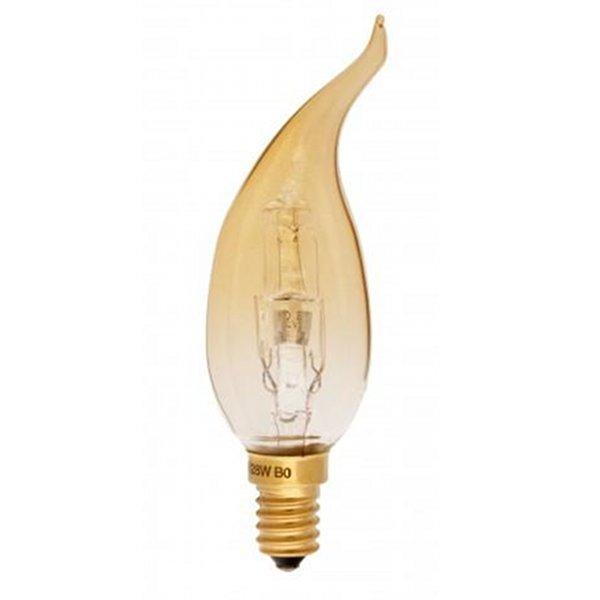 Girard Sudron - FL-CP-HCV30SES/A125 SUD - Girard Sudron Halogen bent tipped Candle CV4 30W E14 Small Edison Screwed Cap Amber 2000h 35x125mm