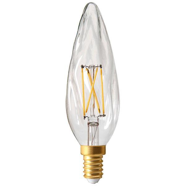 Girard Sudron - FL-CP-LCNDF4SESCVWW/DIM SUD - Girard Sudron Girard Sudron GS8 LED Filament Candle 4W Clear SES E14 Small Edison Screwed Cap 2700K Dimmable