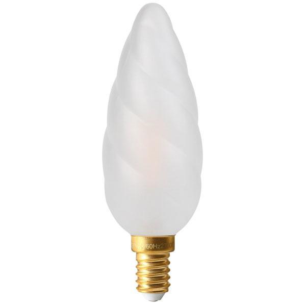 Girard Sudron - FL-CP-LCNDLT3SESOVWW SUD - Girard Sudron Girard Sudron Flamme F15 LED Filament Candle 3W Frosted SES E14 Small Edison Screwed Cap 2700K