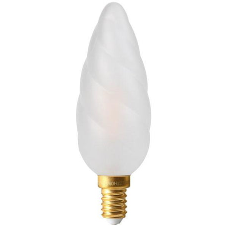 Girard Sudron - FL-CP-LCNDLT4SESOVWW/DIM SUD - Girard Sudron Girard Sudron Flamme F15 LED Filament Candle 4W Frosted SES E14 Small Edison Screwed Cap 2700K Dimmable