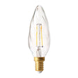 Girard Sudron - FL-CP-LCNDT2SESCVWW SUD - Girard Sudron Girard Sudron Twisted Flamme F6 LED Filament Candle 2W Clear SES E14 Small Edison Screwed Cap 2700K