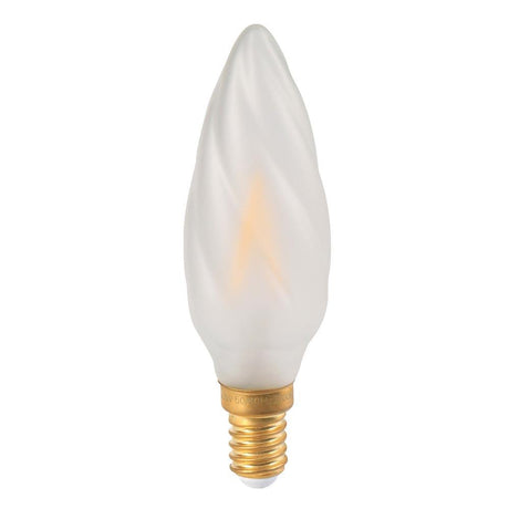 Girard Sudron - FL-CP-LCNDT2SESOVWW SUD - Girard Sudron LED Filament Girard Sudron Twisted Flamme F6 LED Filament Candle 2W Frosted SES 2700K Part Number = 713297