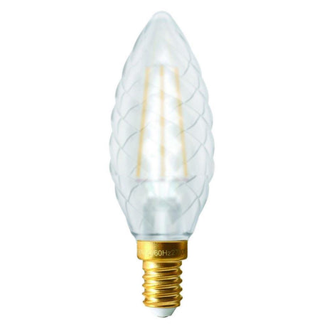 Girard Sudron - FL-CP-LCNDT4SESCVWW/ECO SUD - Girard Sudron Girard Sudron Twisted LED Filament Candle 4W Clear SES 2700K Ecowatts MPN = 998669