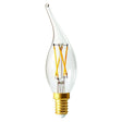 Girard Sudron - FL-CP-LCV5SESCVWW SUD - Girard Sudron Bent-Tipped CV4 LED Filament Candle 5W Clear E14 Small Edison Screwed Cap Very Warm White