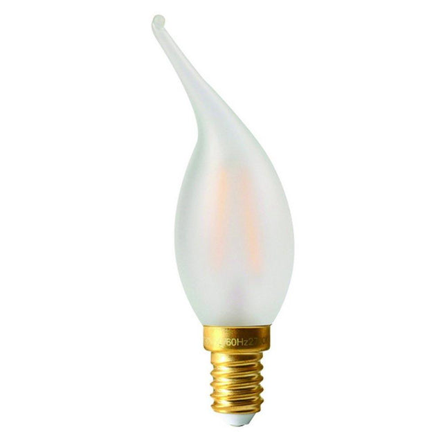 Girard Sudron - FL-CP-LCV5SESOVWW SUD - Girard Sudron Bent-Tipped CV4 LED Filament Candle 5W Opal E14 Small Edison Screwed Cap Very Warm White