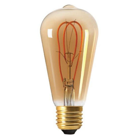 Girard Sudron - FL-CP-LSQ5ESG/LP SUD - Girard Sudron Girard Sudron LED Edison Loops Filament 5W 260lm E27 ST64 Amber Lamp MPN = 716603