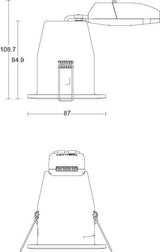 JCC Lighting - JC010010/WH - JCC Lighting Part Number JC010010/WH Fireguard Next Generation Unlamped Downlight IP20 White