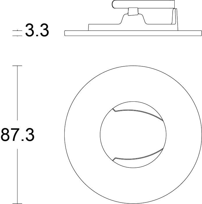 JCC Lighting - JC010013/BL - JCC Lighting Part Number JC010013/BL Fireguard Next Generation Mains Twist and Lock Bezel Only IP20 Black