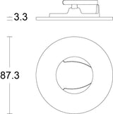 JCC Lighting - JC010013/BL - JCC Lighting Part Number JC010013/BL Fireguard Next Generation Mains Twist and Lock Bezel Only IP20 Black