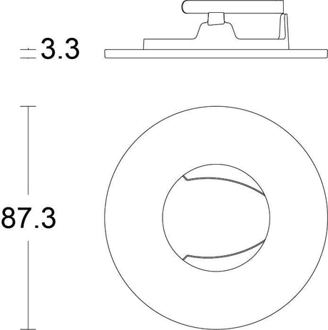 JCC Lighting - JC010013/BN - JCC Lighting JC010013/BN Fireguard Next Generation Mains Twist and Lock Bezel Only IP20 Brushed Nickel