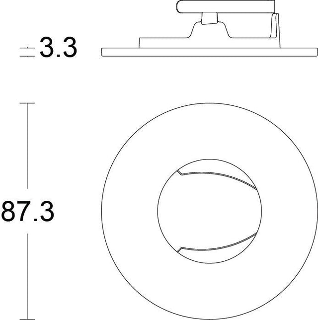 JCC Lighting - JC010013/BN - JCC Lighting JC010013/BN Fireguard Next Generation Mains Twist and Lock Bezel Only IP20 Brushed Nickel