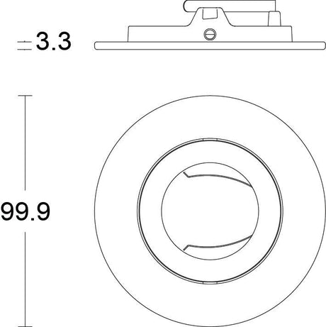 JCC Lighting - JC010026/BN - JCC Lighting JC010026/BN Fireguard Next Generation Mains Twist and Lock Tilt Bezel Only Brushed Nickel