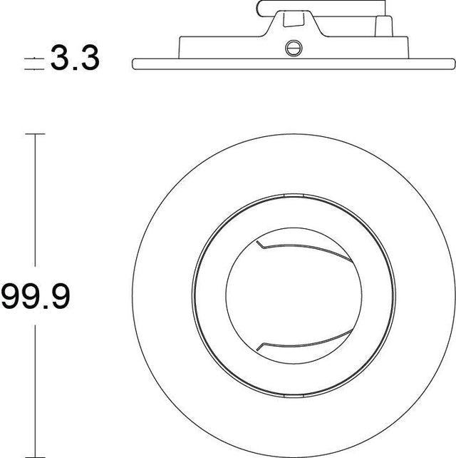 JCC Lighting - JC010026/BN - JCC Lighting JC010026/BN Fireguard Next Generation Mains Twist and Lock Tilt Bezel Only Brushed Nickel