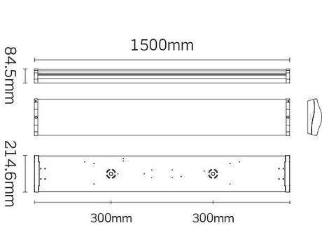 JCC Lighting - JC030027 - JCC Lighting Part Number JC030027 OxfordLED IP20 LED 5ft Twin 4000K 60W / 1-10V