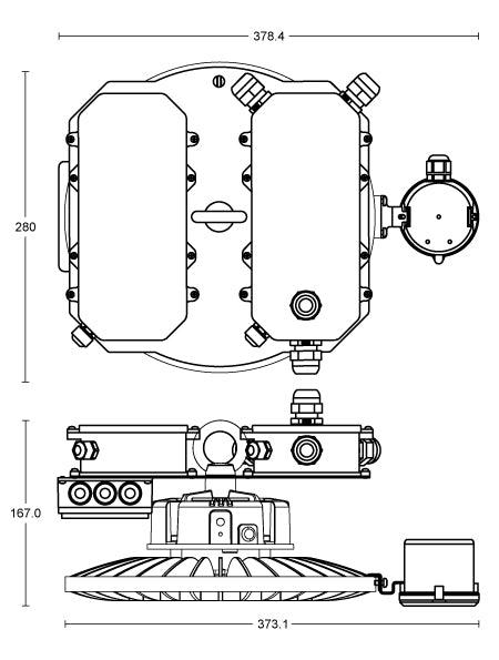 JCC Lighting - JC040012 - JCC Lighting Part Number JC040012 Toughbay Retrofit 150W 60° 5700K IP65 Microwave Dimmable G2 Emergency