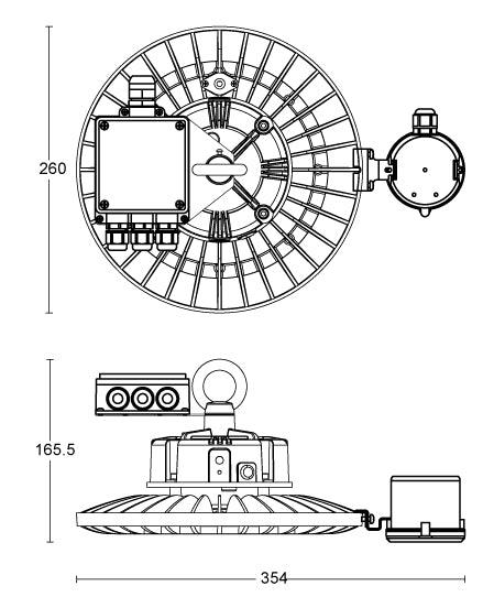 JCC Lighting - JC040027 - JCC Lighting Part Number JC040027 Toughbay Retrofit 100W 120° 5700K IP65 Microwave Dimmable G2