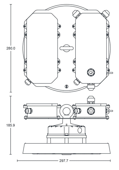 JCC Lighting - JC040126 - JCC Lighting JC040126 Toughbay™154W IP65 5700K 21750lm 1-10V dimmable 60° Emergency