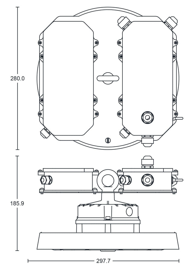 JCC Lighting - JC040126 - JCC Lighting JC040126 Toughbay™154W IP65 5700K 21750lm 1-10V dimmable 60° Emergency