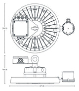 JCC Lighting - JC040129 - JCC Lighting Part Number JC040129 Toughbay™150W IP65 5700K 21750lm 1-10V dimmable 90°