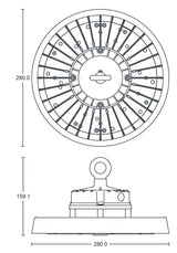 JCC Lighting - JC040137 - JCC Lighting Part Number JC040137 Toughbay™150W IP65 4000K 21500lm 1-10V dimmable 60°