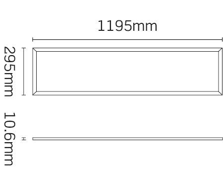 JCC Lighting - JC080013 - JCC Lighting Part Number JC080013 Skytile 300x1200mm 30W IP44 4000K 3000lm White frame