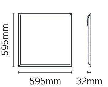 JCC Lighting - JC080046 - JCC Lighting JC080046 Skytile Base TP(b) 600x600mm 30W IP20 4000K 3150lm White frame