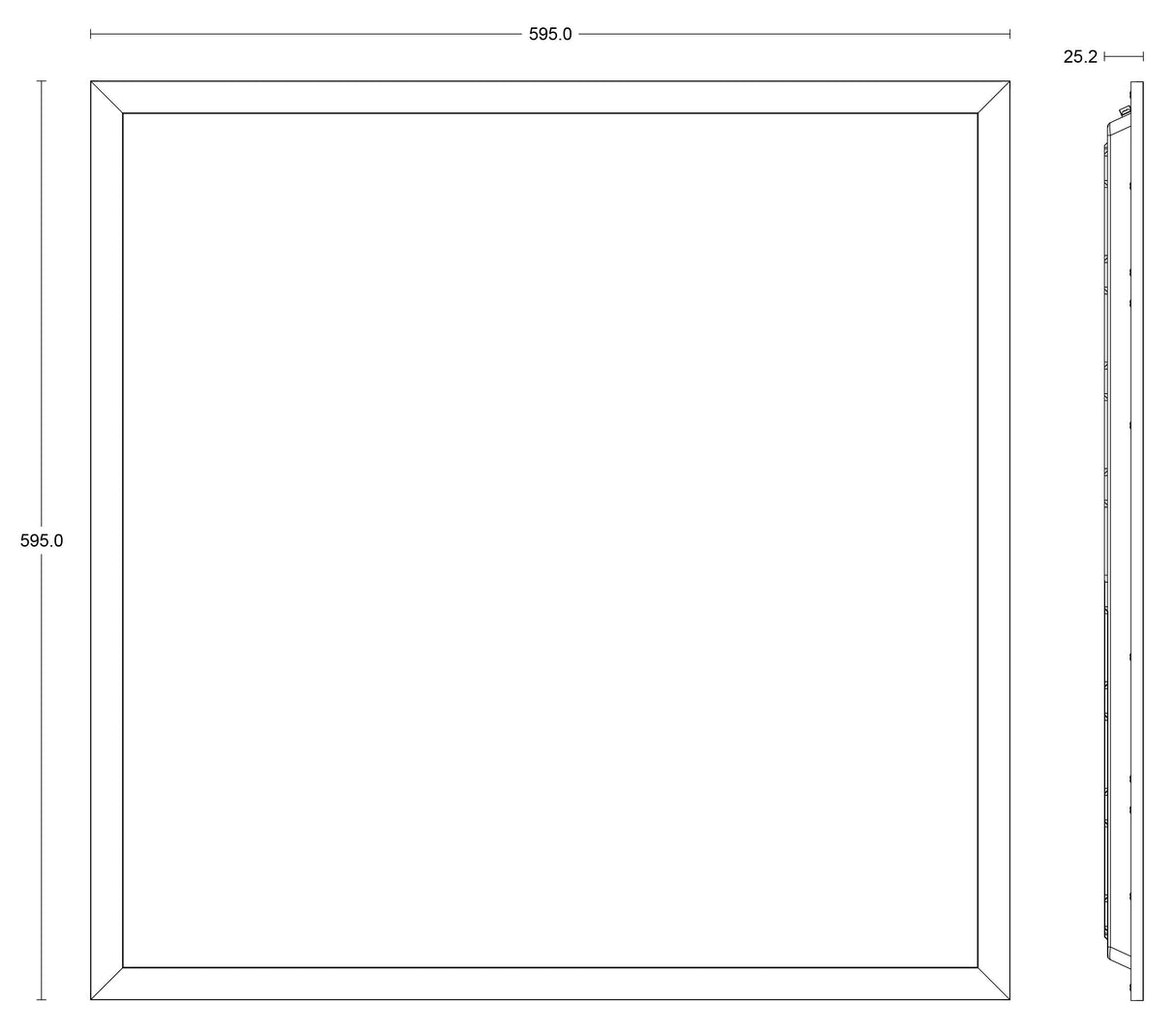 JCC Lighting - JC080054 - JCC Lighting Part Number JC080054 Skytile Base TP(a) UGR 28W IP20 4000K White frame