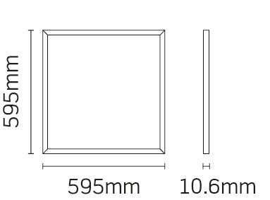 JCC Lighting - JC080102 - JCC Lighting Part Number JC080102 Skytile 600x600mm 30W IP44 3000K 3000lm Tp(a) UGR <19 DALI