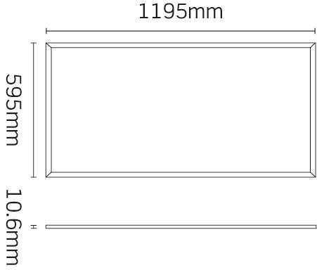 JCC Lighting - JC080128 - JCC Lighting Part Number JC080128 Skytile 1200x600mm 48W IP44 4000K 4800lm Tp(a) UGR <19