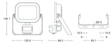 JCC Lighting - JC091010 - JCC Lighting Part Number JC091010 Niteflood™ LED Floodlight 10W IP65 4000K White +PIR