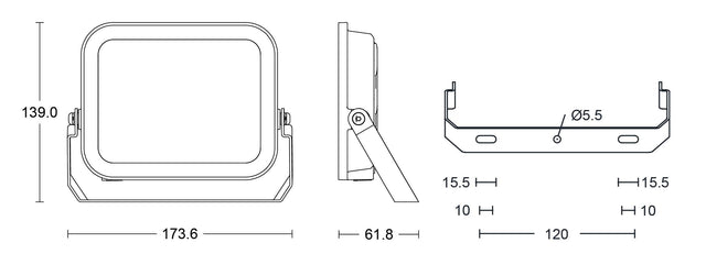 JCC Lighting - JC091013 - JCC Lighting Part Number JC091013 Niteflood™ LED Floodlight 30W IP65 4000K White