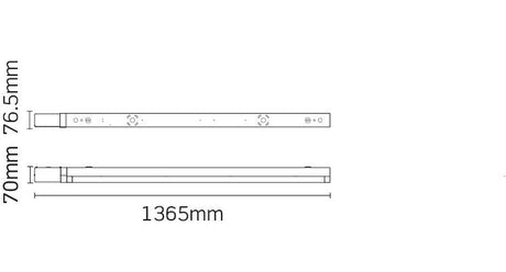 JCC Lighting - JC100004 - JCC Lighting Part Number JC100004 Skypack QR High Output 4ft Single IP20 4000K 30W 4000lm MW Dim