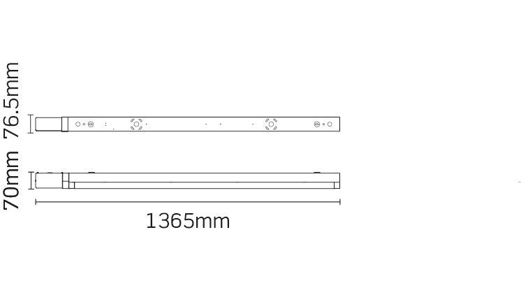 JCC Lighting - JC100012 - JCC Lighting Part Number JC100012 Skypack QR High Output 4ft Twin IP20 4000K 55W 7260lm MW Dim