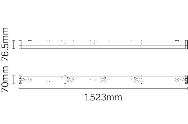 JCC Lighting - JC100018 - JCC Lighting Part Number JC100018 Skypack QR High Output 5ft Single IP20 4000K 45W 6000lm DALI