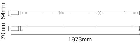 JCC Lighting - JC100036 - JCC Lighting Part Number JC100036 Skypack QR High Output 6ft Single IP20 4000K 55W 7260lm MW Dim