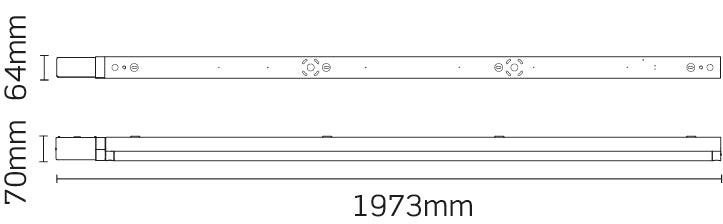 JCC Lighting - JC100044 - JCC Lighting Part Number JC100044 Skypack QR High Output 6ft Twin IP20 4000K 90W 11500lm MW Dim