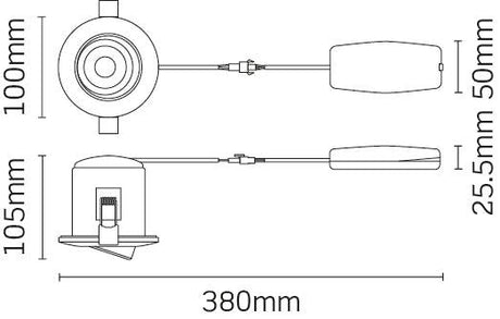 JCC Lighting - JC1002/BN - Fire-rated Downlights