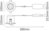 JCC Lighting - JC1002/BN - JCC Lighting Part Number JC1002/BN V50 Tilt Fire-rated LED downlight 6W 700lm IP20 BN