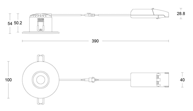 JCC Lighting - JC1013/WH - Fire-rated Downlights