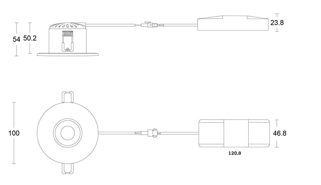 JCC Lighting - JC1013/WHDALI - Fire-rated Downlights