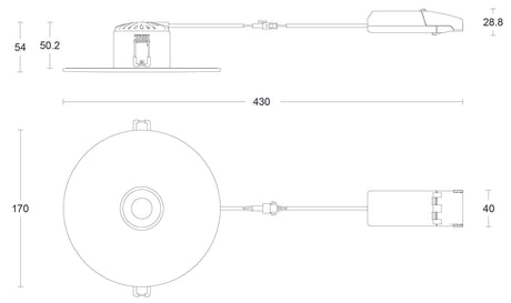 JCC Lighting - JC1017/WH - Fire-rated Downlights