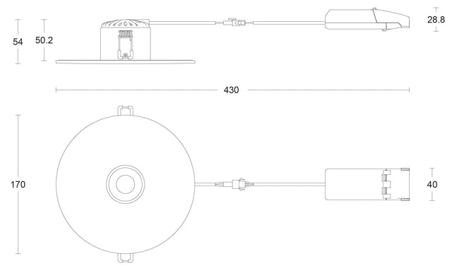 JCC Lighting - JC1017/WH - Fire-rated Downlights