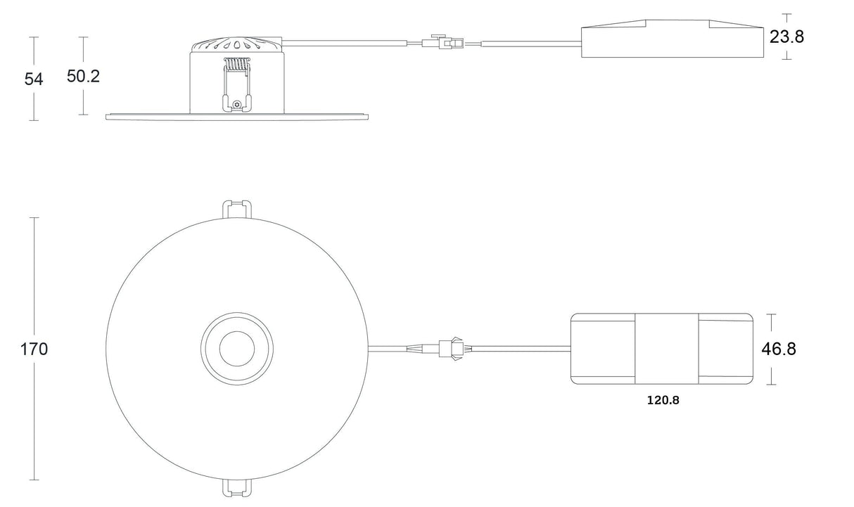 JCC Lighting - JC1017/WHDALI - JCC Lighting Part Number JC1017/WHDALI V50 Pro 170mm Retrofit Fire-rated LED Downlight 6W IP65 3000K/4000K White DALI